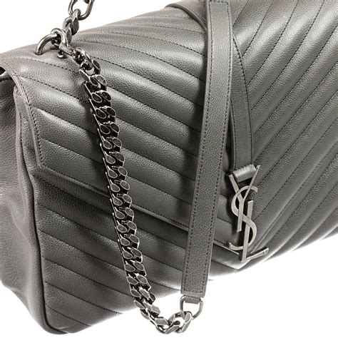 ysl college bag medium grey|ysl large college bag.